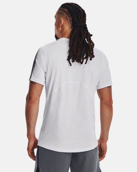 Men's HeatGear® Fitted Short Sleeve in White image number 1